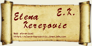 Elena Kerezović vizit kartica